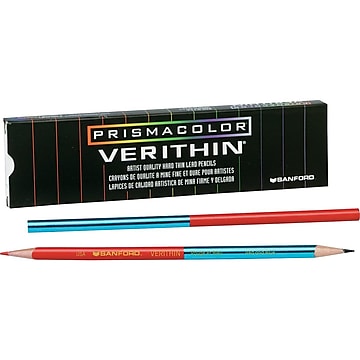 Prismacolor Verithin Colored Pencils, Red/Blue, Dozen (2456)