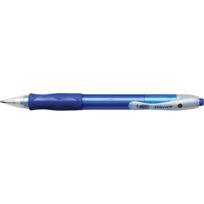 BIC Velocity Retractable Ballpoint Pens, Medium Point, Blue