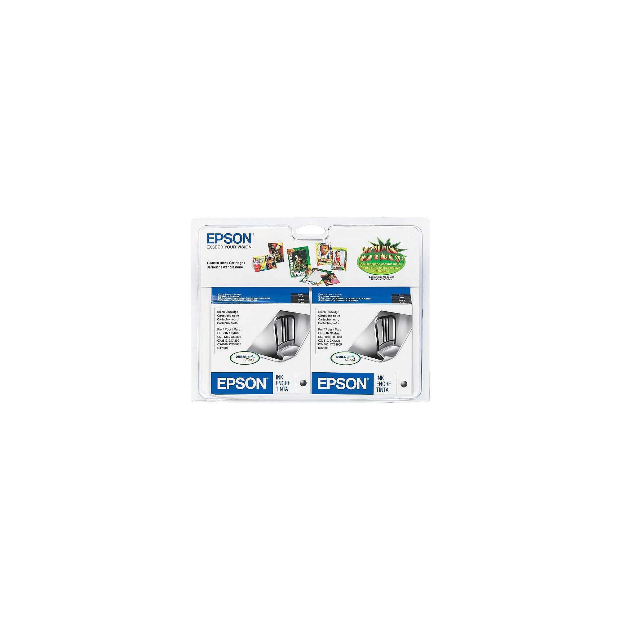 Epson T60 Black Standard Yield Ink Cartridge, 2/Pack Sansujyuku sansujyuku.com