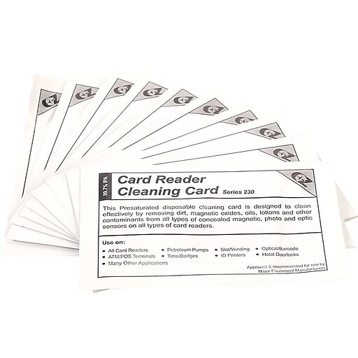 Clean Card International Series 230 Cleaning Cards, 10/Pack (CC23 ...