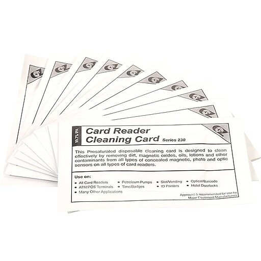 Clean Card International Series 230 Cleaning Cards, 10/Pack (Cc23)