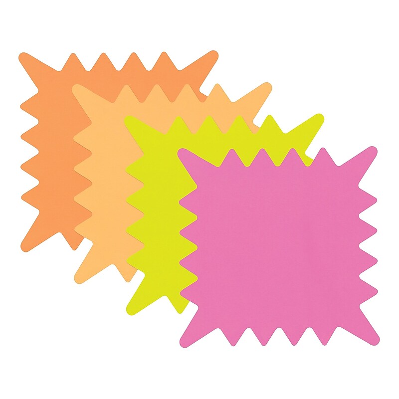 Cosco® Indoor Promotional Signs, 5.2" x 5.2", Assorted Colors, 48/Pack (090244) image 1