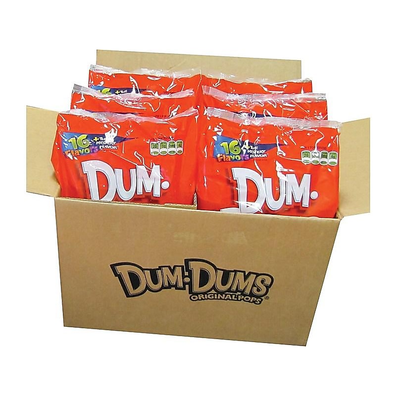 Dum Dums Original Lollipops, Assorted Flavors, 32 oz., 1200 Pieces (071-1) image 1