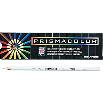 Prismacolor Colored Pencils, White, Dozen (3365)