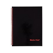 Black N' Red Professional Notebook, 8.5" x 11", Wide Ruled, 70 Sheets, Black (K67030)