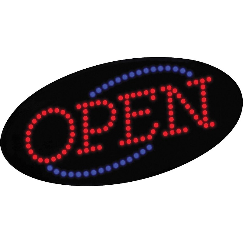 Cosco Open Window Sign, 20"L x 11.2"H, Black (098099) image 1