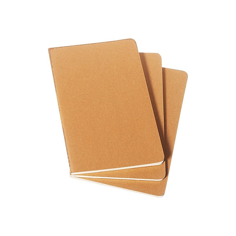 Moleskine Cahier Journal, 5" x 8.25", Narrow Ruled, Kraft, 80 Pages, 3/Pack (704987) image 1