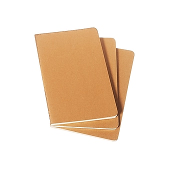 Moleskine Cahier Soft Cover Journal, 5" x 8.25", Kraft Brown, 3/Pack (704987)