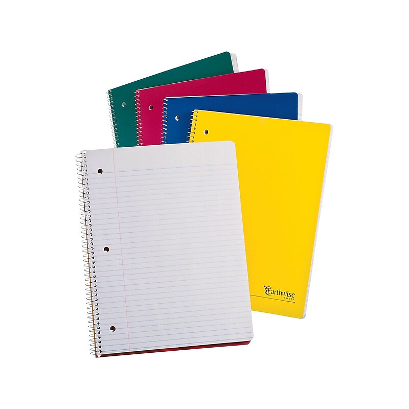 Oxford Earthwise 1-Subject Notebooks, 8.5" x 11", College Ruled, 100 Sheets, Each (25-207R) image 1