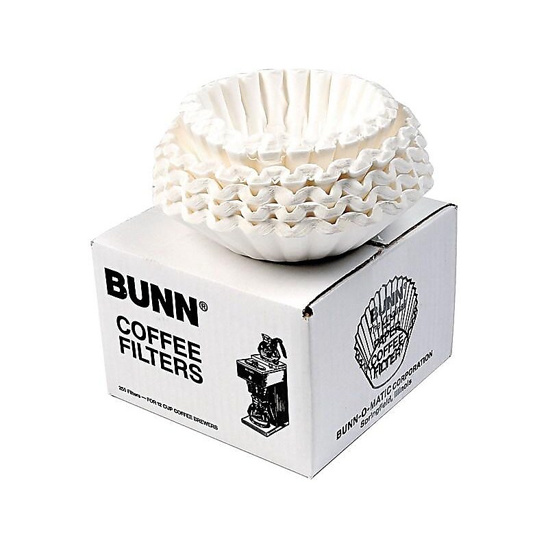 Bunn 12-Cup Paper Coffee Filter, Basket, 250/Pack (BUN00525) image 1