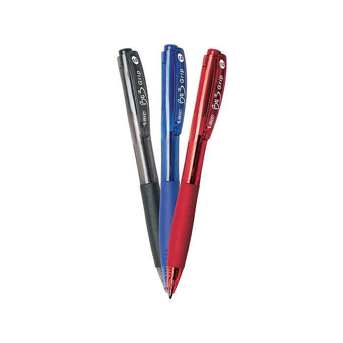 BIC BU3 Retractable Ballpoint Pens, Medium Point, Assorted Colors