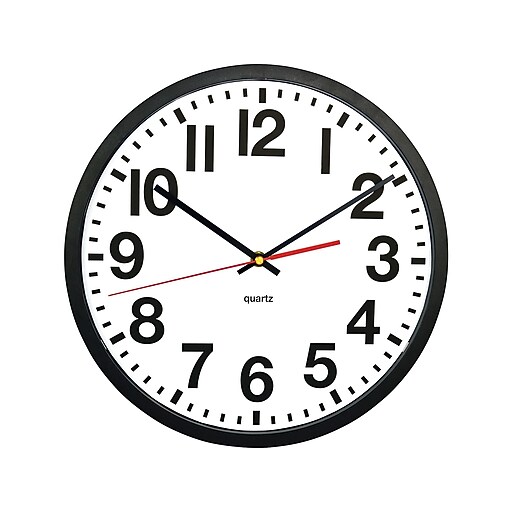 Tempus Quartz Wall Clock, Plastic, 13