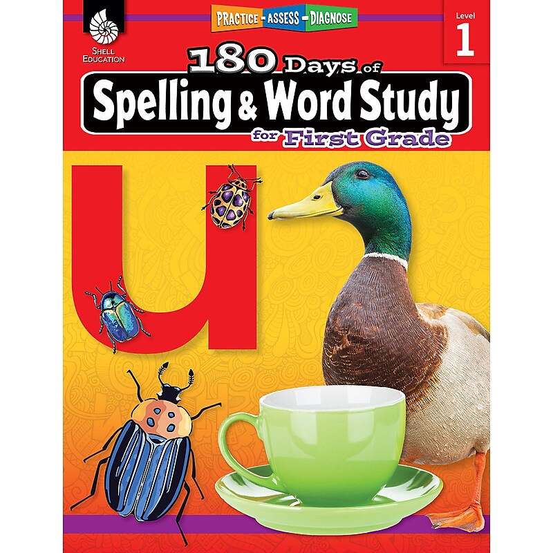 Shell Education 180 Days of Spelling and Word Study for First Grade (28629) image 1