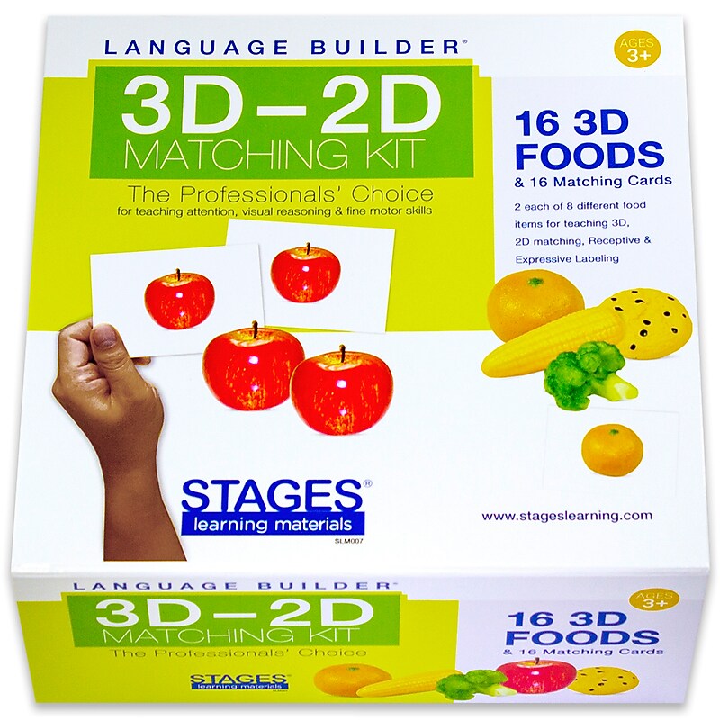 Stages Learning Materials Language Builder® 3D–2D Matching Kit, Foods (SLM007) image 1