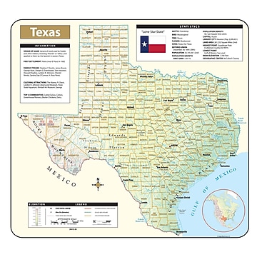ISBN 9780762582785 product image for Kappa Map Group Shaded Relief Map, Rolled, Texas (UNI28412) | upcitemdb.com