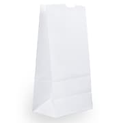JAM Paper Kraft Lunch Bags, 9.75" x 5" x 3", White, 500/Box (691KRWHB)