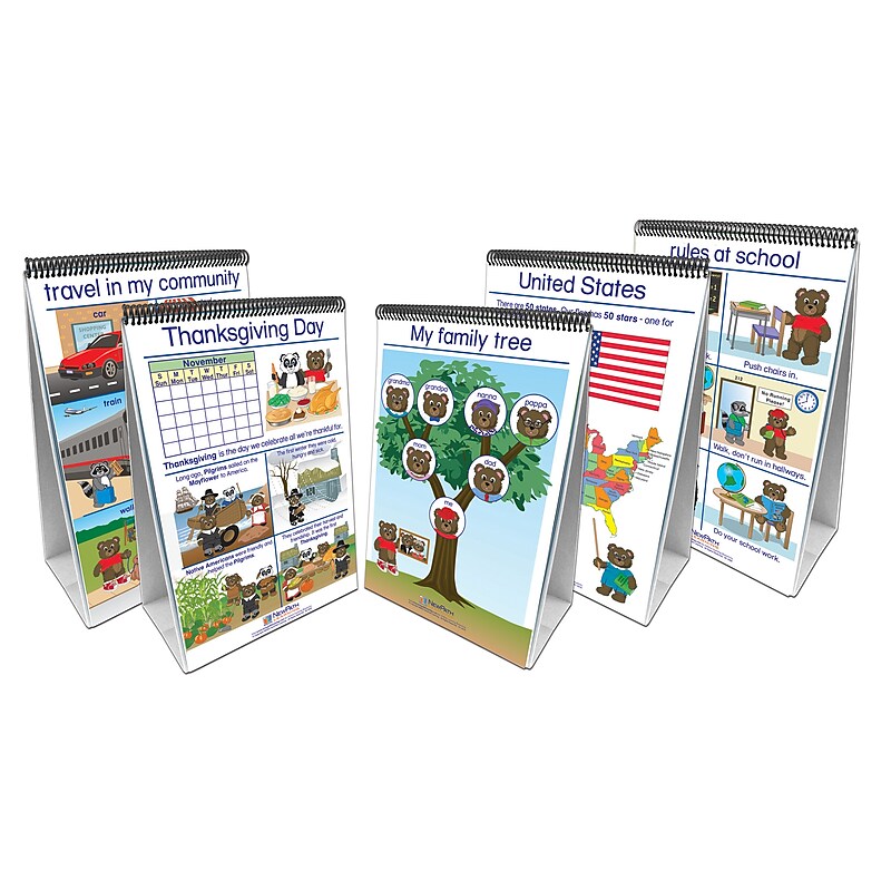 New Path Learning Social Studies Readiness Flip Chart, 12" x 18", Set of 5 (NP-350035) image 1