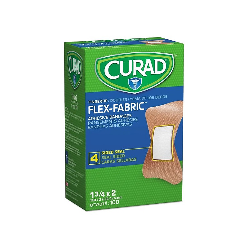 Curad Fingertip Adhesive Bandages, 100/Box (NON25513Z) image 1