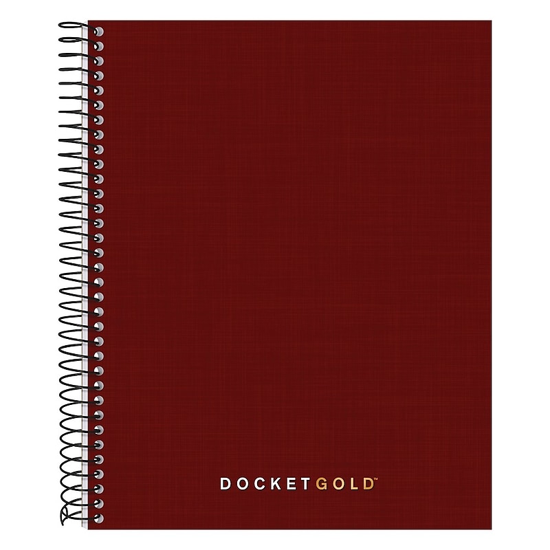 TOPS Docket 6.75" x 8.5" Planner, Paper Cover, Burgundy (63754) image 1