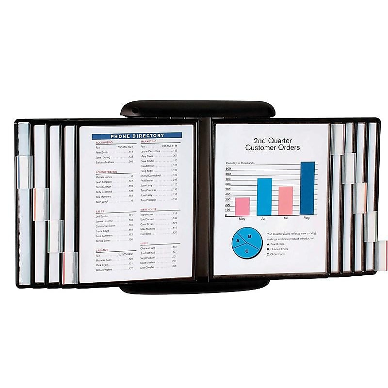 Aidata 14"H x 19"W x 12"D Metal Wall Organizer, Black, Each (FDS022L) image 1