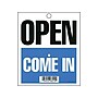Cosco® Open/Come In/Will Return with Clock Indoor/Outdoor Door Sign, 5.25"L x 6"H, Multi Colors (098010)~#|#~sp49507464_sc7