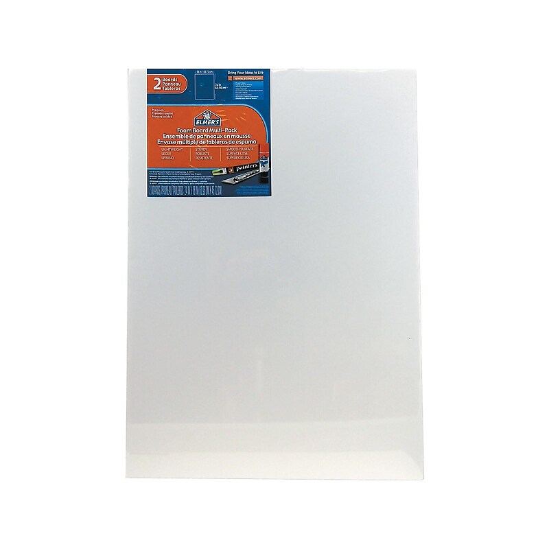 Elmer's Foam Display Boards, 24" x 18", White, 12 Boards/Carton (950023) image 1