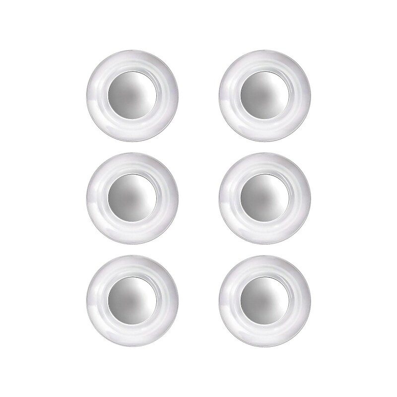 Quartet Glass Board 0.75" Magnets, Clear, 6/Pack (QRT85391) image 1