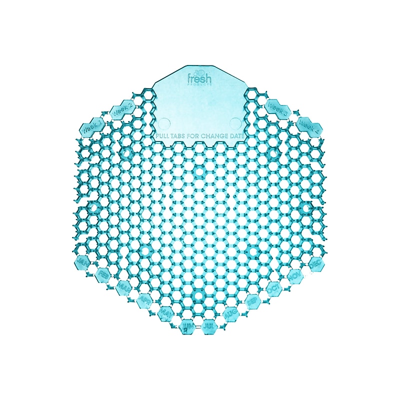 Fresh Products Wave 3D Anti-Splash Urinal Screen, Ocean Mist Scent, Blue, 10/Box (3WDSF08) image 1