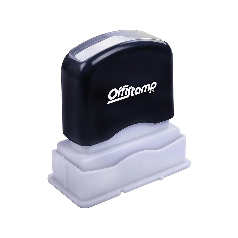 Offistamp Pre-Inked PAID Rectangle Stamp, Red Ink (034504) image 1