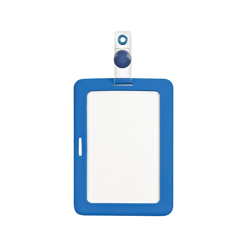 Cosco MyID ID Badge Holder, Blue/Clear (075014) image 1
