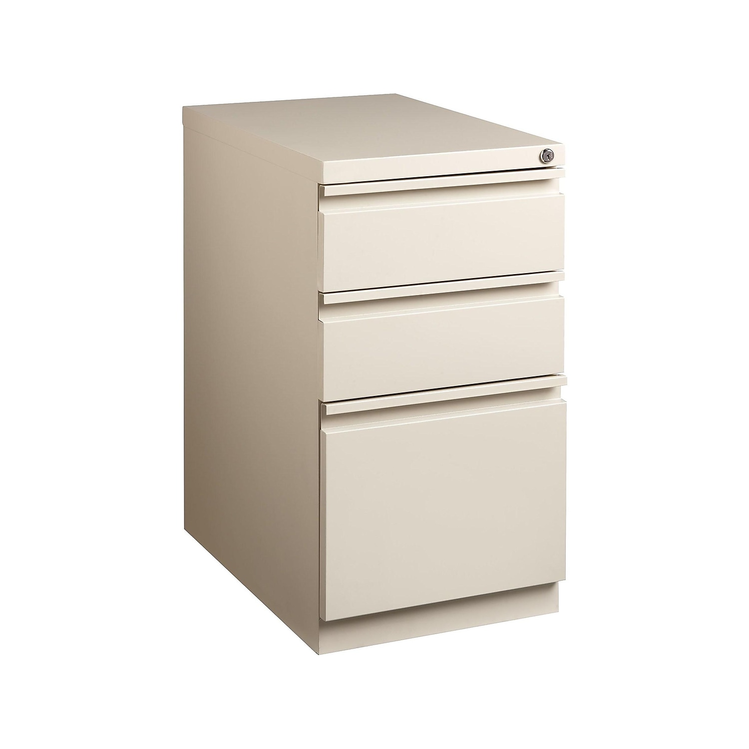 Staples 3 Schubladen Mobiler Standfuß Aktenschrank Kitt (20 Zoll) 24871D - Bild 1 von 4