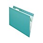 Pendaflex Reinforced Hanging File Folders, 1/5 Tab, Letter Size, Aqua, 25/Box (PFX 4152 1/5 AQU)~#|#~sp49507931_sc7