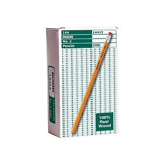 Dixon Wooden Pencil, 2.2mm, #2 Soft Lead, 144/Box (14412)
