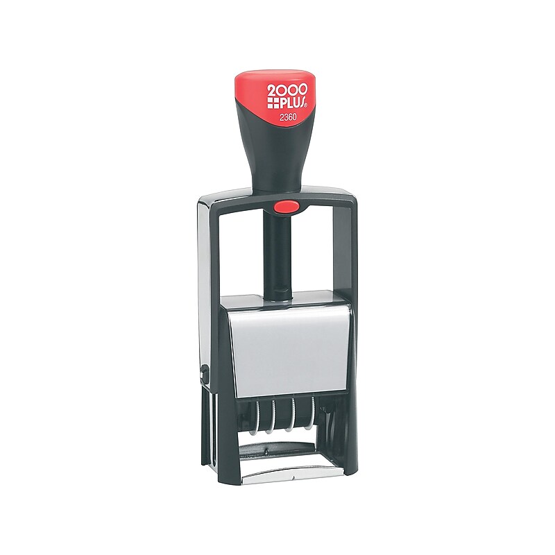 2000 Plus 2360 Dater, ENTERED, PAID, FAXED, RECEIVED, Blue and Red Ink (011035) image 1
