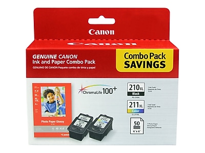 Canon 210XL/211XL Black and Color High Yield Ink Cartridges with Photo Paper Value Pack (2973B004) Sansujyuku sansujyuku.com
