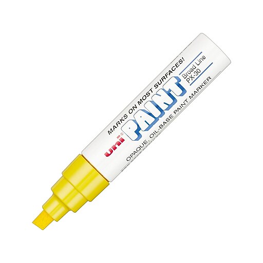 Uniball® Uni Paint Marker, Broad Tip, Yellow, Each at Staples