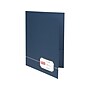 Oxford Monogram Design 2-Pocket Presentation Folders, Blue/Gold, 4/Pack (04162)~#|#~sp49508218_sc7