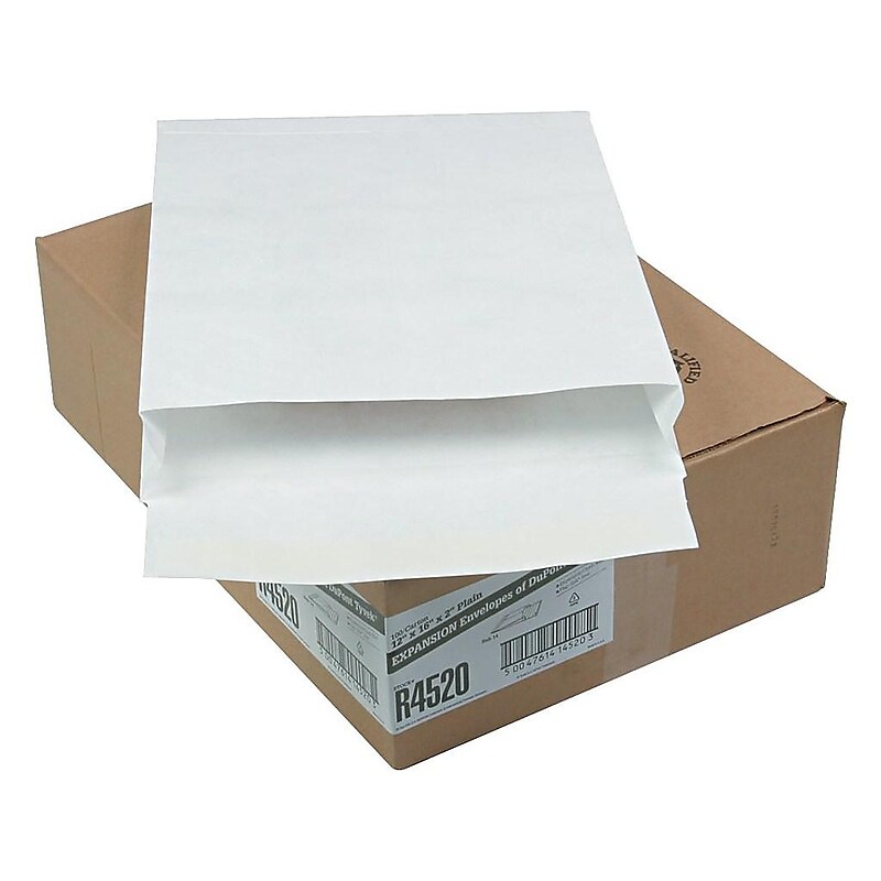 Quality Park Survivor Tyvek Self Seal Catalog Envelopes, 12" x 16", White, 100/Carton (QUAR4520) image 1