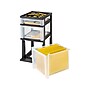 Iris Rolling Cart with Plastic Organizer Top, 3-Drawer, Black (115026/115027)~#|#~sp49508250_sc7