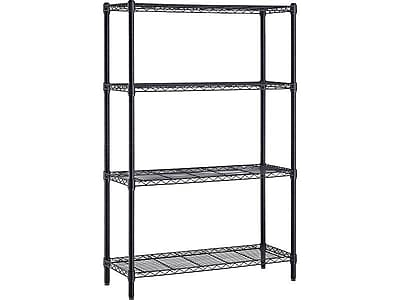 Whalen 4-Shelf Wire Unit, 36"W, Black (WS143654-4B)