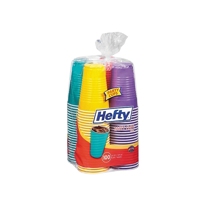 Hefty Cold Cups, 16 Oz., Assorted, 100/Pack (RFPC21637) image 1