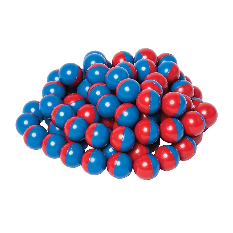 Dowling Magnets North/South Magnet Marbles (Red/Blue), Set of 100 (DO-736715) image 1