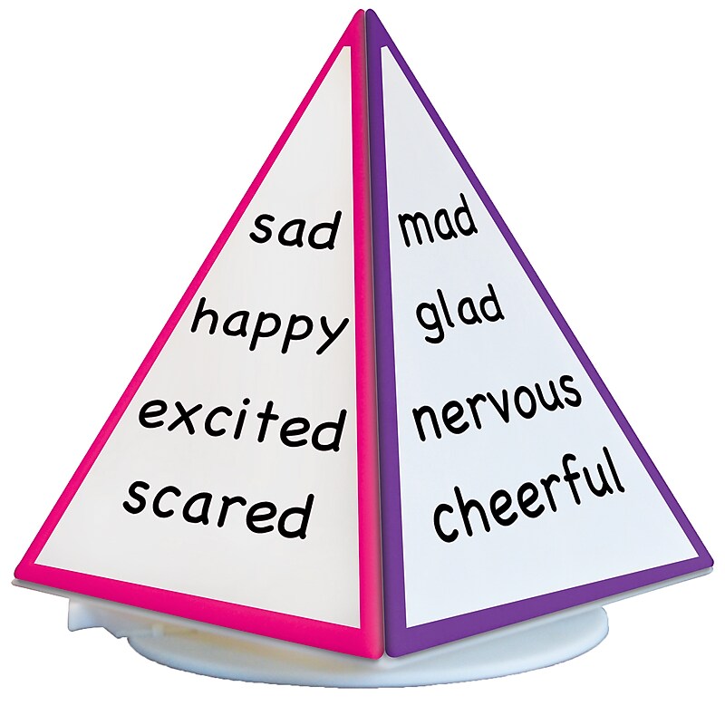 Essential Learning Spin & Write Pyramid™ Rotating 4-Sided Dry-Erase Board (ELP626691) image 1