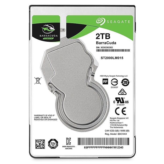 Seagate 2TB BarraCuda SATA 6Gb/s 128MB 2.5-Inch Internal Hard