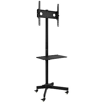 Mount-It! Metal Pedestal TV Stand, Screens up to 55", Black (MI-1876)