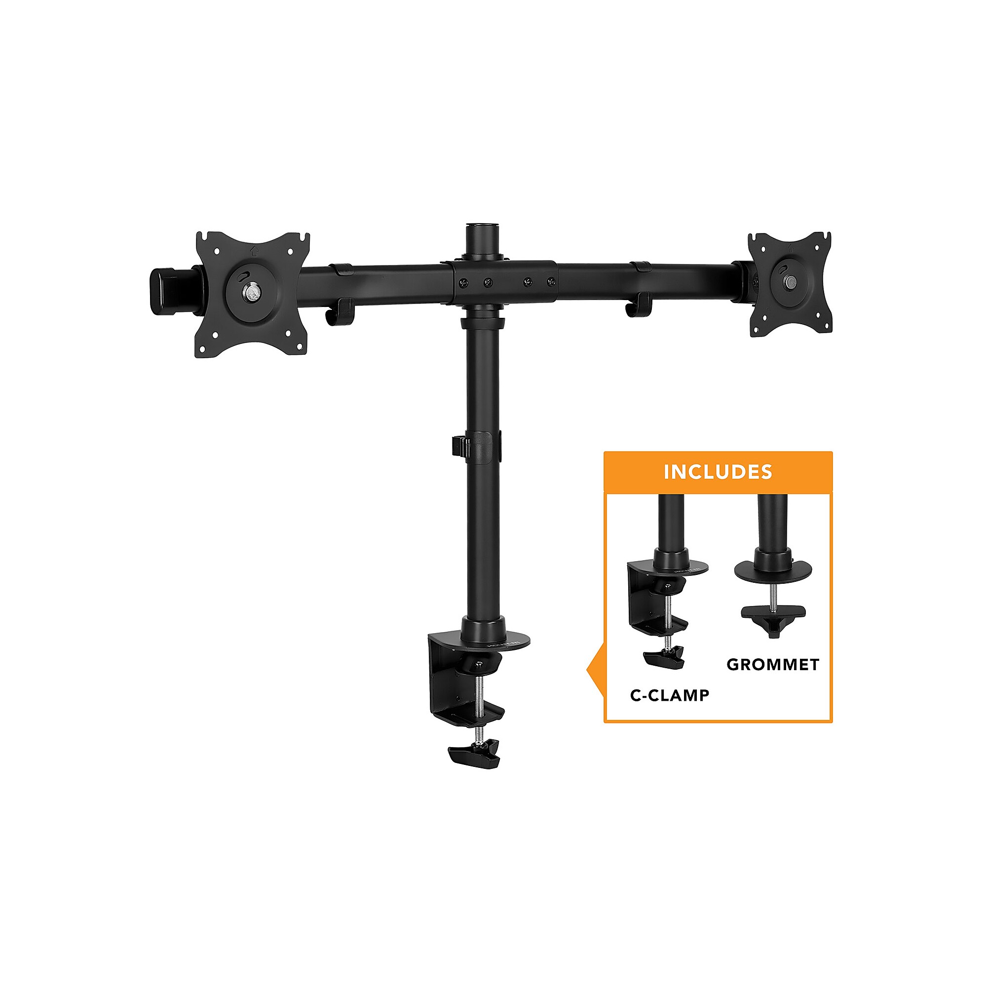 Mount-It! Dual Monitor Desk Mount for 13″ to 27″ Monitors, Black (MI-2772) Sansujyuku sansujyuku.com