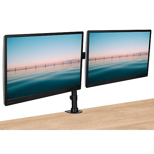 MountIt! Dual Monitor Desk Mount for 13" to 27" Monitors, Black (MI