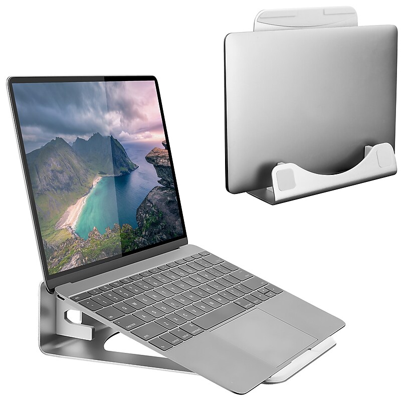 Mount-It! 2" x 10" Vertical Aluminum Laptop Stand and Holder (MI-7276) image 1
