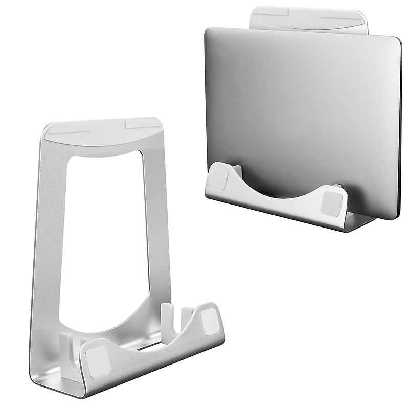 Mount-It! 3.2" x 8.7" Aluminum Laptop Stand and Holder, Silver (MI-7276) image 1