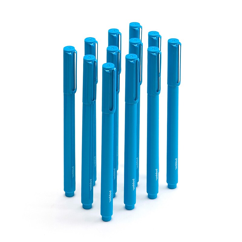 Poppin Pool Signature Ballpoint Pen, Blue Ink, Set of 100 (104605) image 1